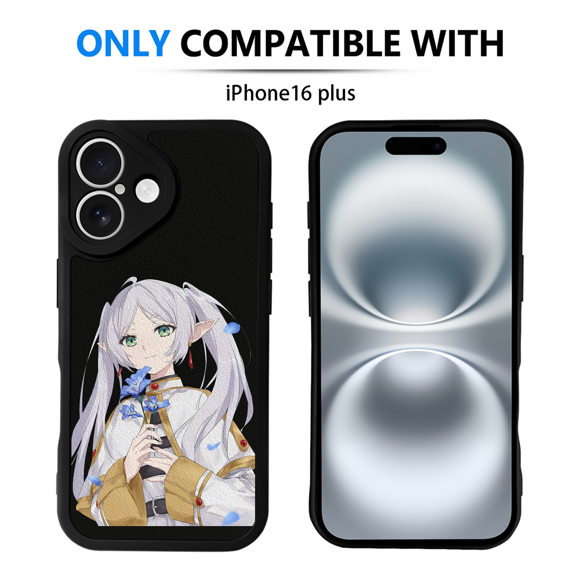 （画像用） 葬送のフリーレン Frieren 【iPhone 16シリーズ対応】シリコンスマホケース（レザー調） 材質：シリコン